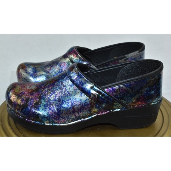 Dansko Metallic Wash Patent Professional Work Nurse Clogs 41 US 11.5 -Flaws- - Picture 5 of 13